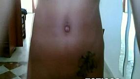 fine ass dominican girl with glasses strips on live webcam