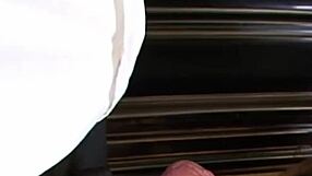 gorgeous brunette enjoys a huge treat in her ass