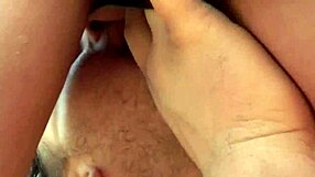 young girl licks old man in forest