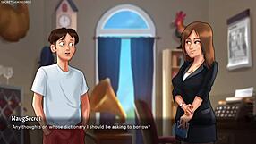 Busty Stepmom Flaunts Huge Breasts in Summertime Saga 3D Porn Game Long Replay