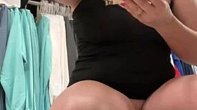 laina marie natural beauty does nudity in store while shopping?