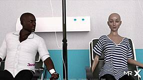 Blonde practices acting with nude posing in episode 28