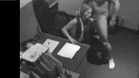 Just business? Watch this blonde give a sneaky blowjob on hidden cam.