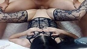 Sexy MILF Wife Spreads Her Legs In Stockings For Intense Anal Assfucking