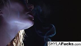 Shyla's Smoking Fetish with Big Tits and Ass