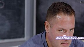 To sin or not! Teacher moans while fucking asian student with monster cock!