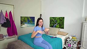 Tall Argentinian Babe Mia Gallardo Seduces Trainer for Blowjob