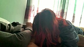 Latina teen devours big cock unaware