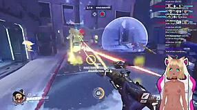 Vtuber Lewdneko plays Overwatch and gets spanked in part 2