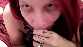 an amateur girl gives a passionate blowjob to her partner