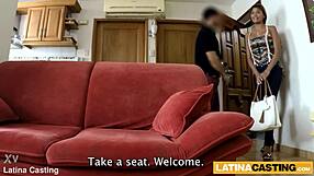 Big ass amateur Brazilian slut gets CREAMED in ROUGH ANAL casting