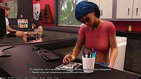 Intriguing gameplay where slut gives blowjob in Being a Dik episode 3 part 2