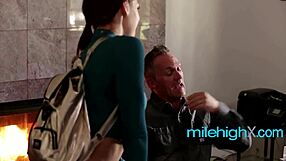 Teen Brunette Sucks Professor's Cock And Gets Fucked On Desk In Classroom