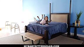 Skinny Babysitter Jillian Janson Bent Over for Huge Cock in Doggy and Missionary