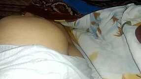 Horny Anime Girl Shows Legs In Bed Without Underpants