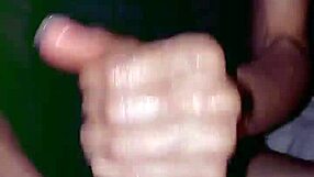 Skinny couple enjoys sexy handjob session