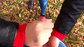 Cute teen 18+ Nata Sweet risks public handjob in forest. It’s intense!