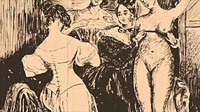 vintage erotic drawings inspire retro fantasies in classic style