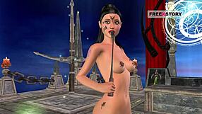 an 3d animated cartoon video of indian bhabhi