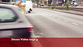 i met this slim german teen for our first outdoor pov with her small tits