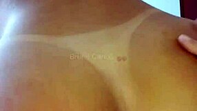 Latina slut begs for anal after blowjob, gets creampied in red lingerie!