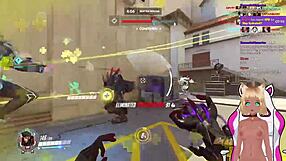Vtuber Lewdneko plays Overwatch and gets spanked in part 2