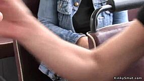 Chestnut Babe Gets Wild Fucking in a Public Bus for All to See