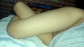 Horny Anime Girl Shows Legs In Bed Without Underpants