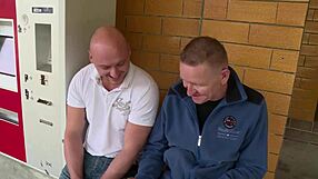 German newspaper seller fucked on station toilet