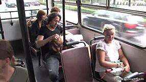 Chestnut Babe Gets Wild Fucking in a Public Bus for All to See