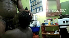 Big Cock Blowjob In Kitchen Surprise