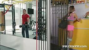 Blonde Sarah Kay Gets Assfucked In The Gym