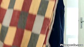 in public outdoor, the plump femdom with trimmed pussy facesits and sucks huge cock