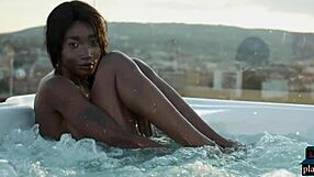 Ebony Beauty From Cameroon Mimi Desuka Gets Naked In Pool
