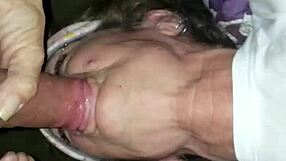 Deep throat expert at work, sucking hard and loving it
