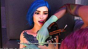 Intriguing gameplay where slut gives blowjob in Being a Dik episode 3 part 2