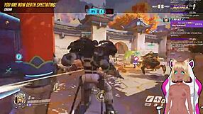 Vtuber Lewdneko plays Overwatch and gets spanked in part 2