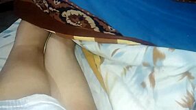 Horny Anime Girl Shows Legs In Bed Without Underpants