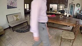 I became my boss cum bucket to save my job with monster cock riding.