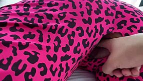 Fucking stepdaughter through pants while chatting with friends