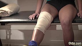 Old doctor and young teen share a visit