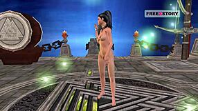 an 3d animated cartoon video of indian bhabhi