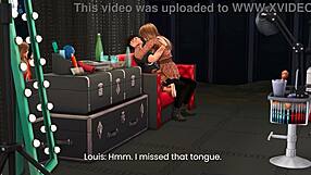 Backstage fun in 3d hentai preview