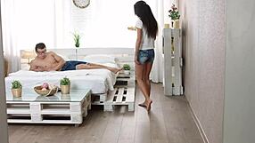 Teeny lovers - exotic katty west rides hard in morning doggystyle