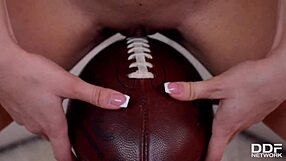 Adorable Teen Cinthia Doll Masturbates With Football