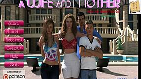 The wife and stepmother share intimate moments