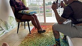 milf joins behind-the-scenes casting session