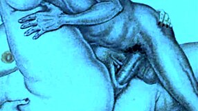 Vintage erotic illustration from antique anime