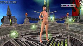 an 3d animated cartoon video of indian bhabhi