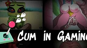Futanari girl's wild ride in Kadobu Weird Hentai Game
